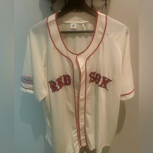 Boston Red Sox Women's Cream & Red Baseball Jersey